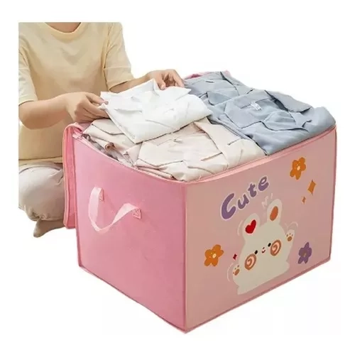 CAJA ORGANIZADORA TELA CAJA PARA ROPA Y JUGUETES - 1