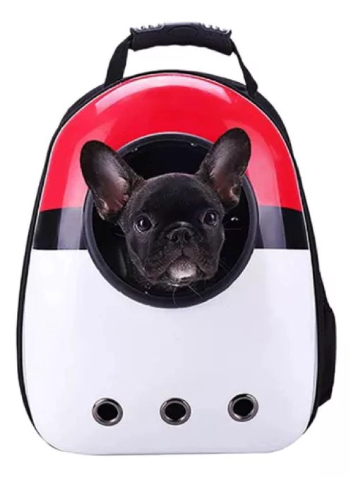 MOCHILA TRANSPORTADORA PERROS GATOS BOLSO OJO TRANSPARENTE - 1