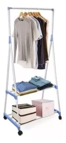 TENDEDERO DE ROPA PERCHERO COLGADOR HORIZONTAL PLEGABLE - 1