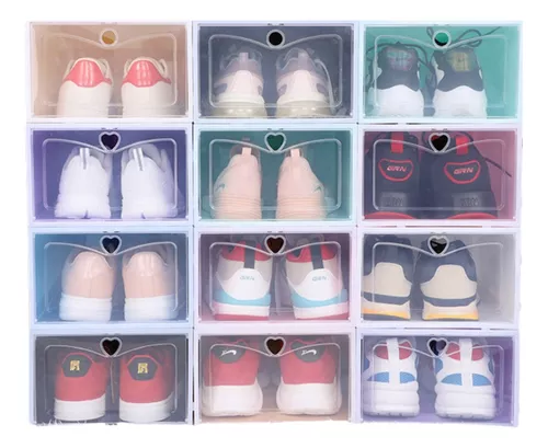 CAJONES ORGANIZADORES DE ZAPATOS PACK CON 10 UNIDADES COLOR AGARRE CIRCULAR - COLOR BLANCO - 1