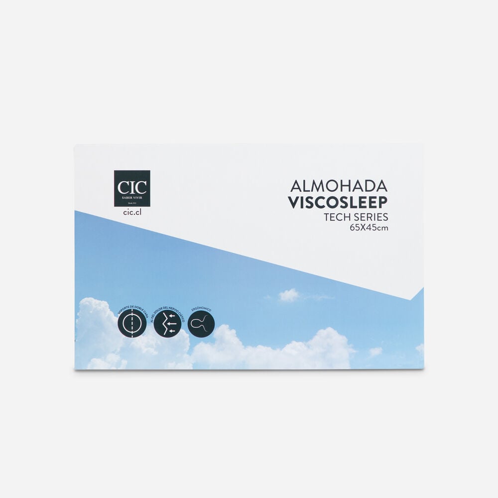ALMOHADA CIC VISCO SLEEP 65 X 45 CM ALGODÓN BLANCO - 1