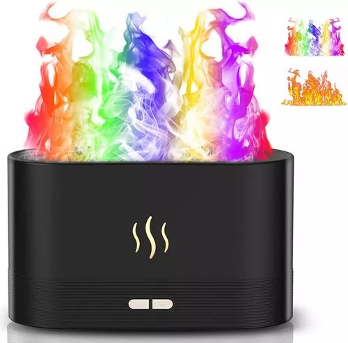 HUMIDIFICADOR DIFUSOR DE AROMA EFECTO FLAMA LLAMA, 7 COLORES - 1