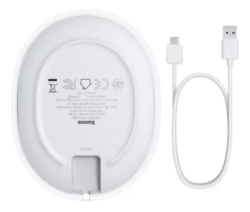 CARGADOR INALAMBRICO 15W CARGA RÁPIDA PARA IPHONE BASEUS COLOR BLANCO - 1