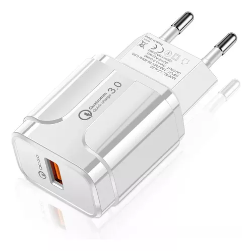 ENCHUFE CARGADOR USB PARA ANDROID IPHONE / CARGA RAPIDA 3.0 - 1