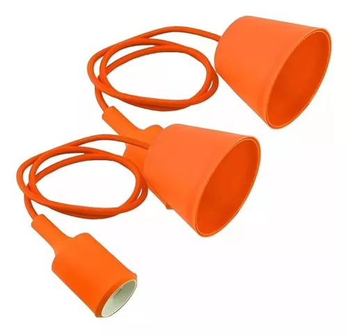 LAMPARAS DE TECHO PARA LIVING 2 UNIDADES NARANJA LAMPARA COLGANTE MODERNAS LAMPARAS DE TECHO MODERNA - 1