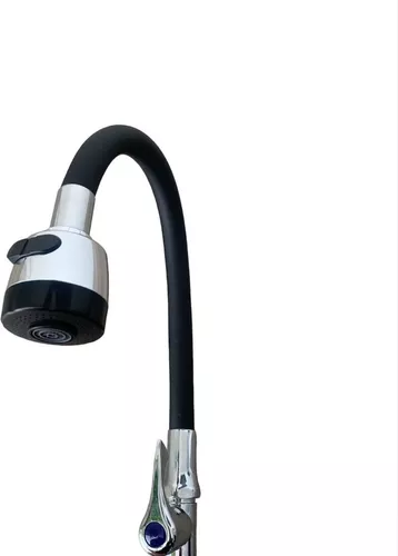 LLAVE LAVAPLATOS GOMA NEGRA FLEXIBLE 1 MANDO - 1