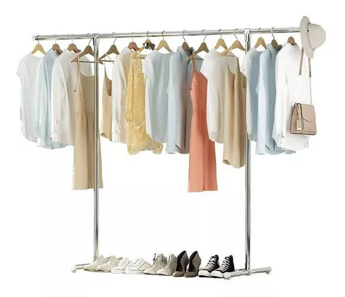 TENDEDERO DE ROPA SIMPLE PERCHERO COLGADOR PLEGABLE MOVIL - 1