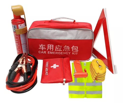 KIT EMERGENCIA SEGURIDAD AUTO EXTINTOR + CHALECO REFLECTANTE - 1