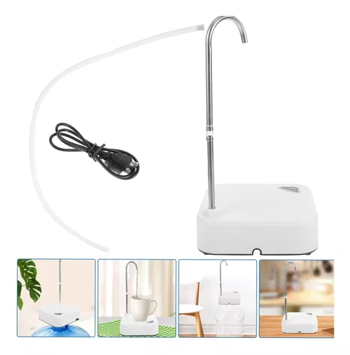 BOMBA DISPENSADOR DE AGUA RECARGABLE USB SOPORTE VASO - 1