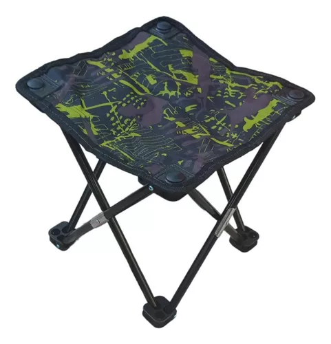 ILLA PLEGABLE DE PLAYA CAMPING CON BOLSO DE TRANSPORTE Y POSAVASOS COLOR AZUL OSCURO - 1