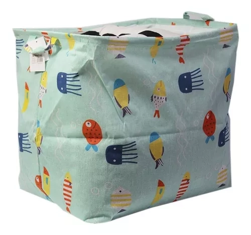 CESTO ORGANIZADOR DE TELA PLEGABLE ROPA JUGUETES MULTIUSO - 1