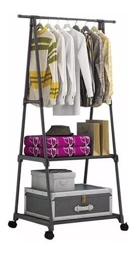PERCHERO ORGANIZADOR ROPA CON RUEDAS ESTANTE - 1