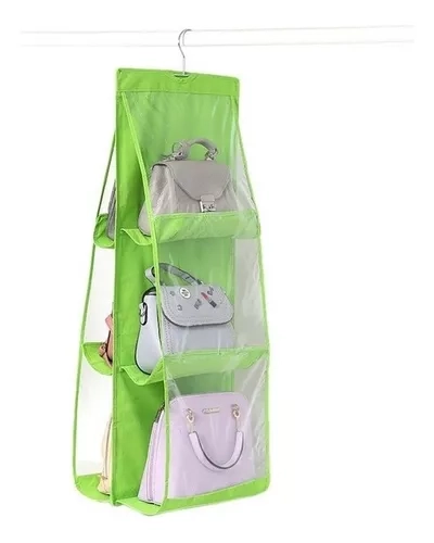 ORGANIZADOR COLGADOR DE CARTERAS, JOCKEY, ZAPATOS CLOSET COLOR VERDE - 1