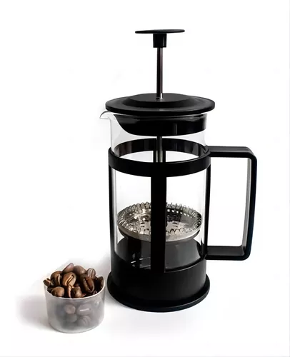 PRENSA FRANCESA 350 ML FILTRO VIDRIO CAFÉ COLOR NEGRO - 1
