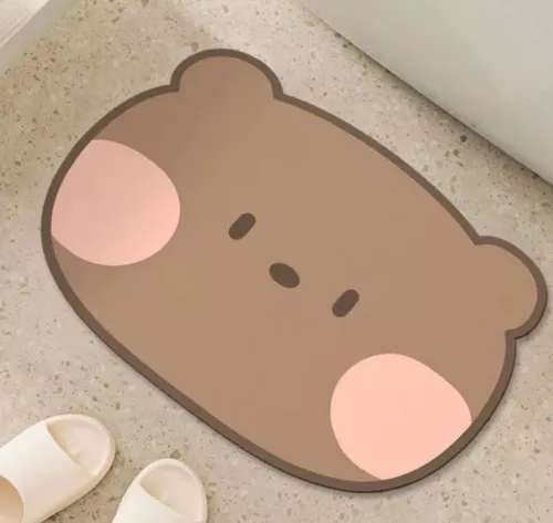 ALFOMBRA BAÑO ANTIDESLIZANTE ABSORBENTES CARA ANIMALES - 1