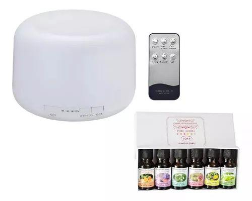 HUMIDIFICADOR ULTRASONICO AIRE DIFUSOR 500ML + 1 ESENCIAS XL HUMIFICADORES AROMAS - 1