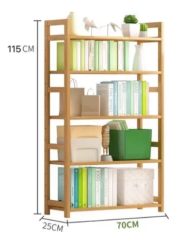 ORGANIZADOR DE 5 NIVELES ESTANTE COCINA BAÑO DE BAMBU - 1