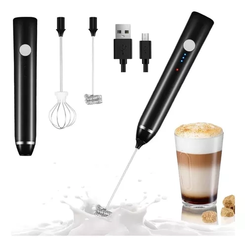 MINI BATIDOR REVOLVEDOR CAFÉ ESPUMA LECHE HUEVOS RECARGABL - 1