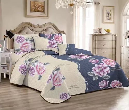 CUBRECAMA MULTICOLOR DELGADA VERANO QUILT 2 PLAZAS COLOR - 1