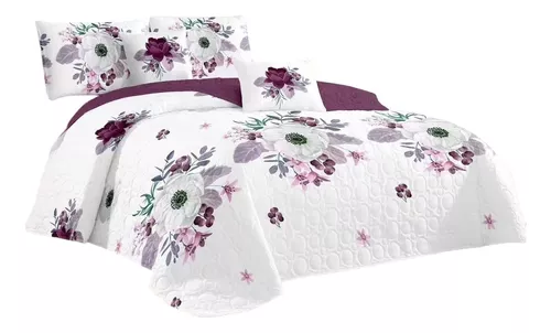 COBERTOR 2PLAZAS ROJO VERANO QUILT - 1