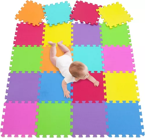 PACK 8 ALFOMBRA PISO PUZZLE GOMA EVA ANTIGOLPES 60 X 60 CM - 1