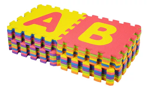 SET 26 ALFOMBRA GOMA EVA BEBES SOLO LETRAS 30 X 30 CM - 1