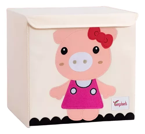 CAJA ORGANIZADOR JUGUETE ROPA DISEÑO ANIMAL - 1