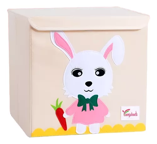 CAJA ORGANIZADOR JUGUETE ROPA DISEÑO ANIMAL - 1