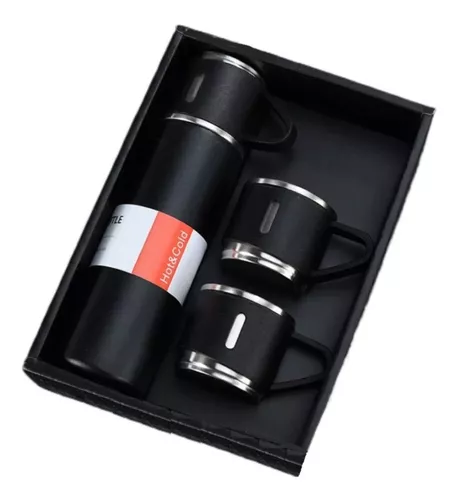 SET TERMOS PARA AGUA CALIENTE TERMO CAFE + 3 TAZAS 500 ML - 1