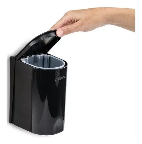 MINI DISPENSADOR DE JABÓN NOBLE, DISPENSADOR DE JABÓN EN GEL CON ALCOHOL C RESEV, COLOR NEGRO - 1