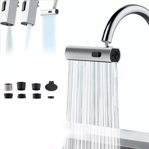 LLAVE PARA COCINA Y BAÑO ADAPTADOR LAVAPLATOS 3 MODOS - 1