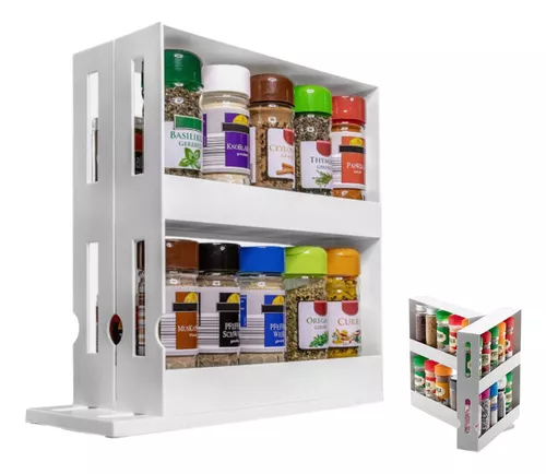 RACK ORGANIZADOR GIRATORIO PARA COCINA DESPENSA DE 2 NIVELES - 1