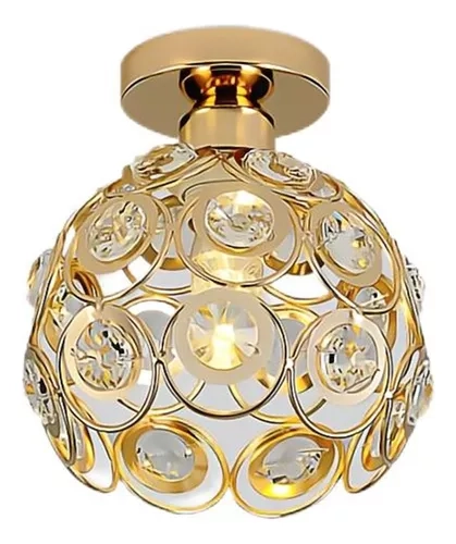 LÁMPARA COLGANTE LÁMPARA DE TECHO CRISTAL METAL MODERNA - 1