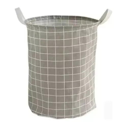 CESTO CANASTO ROPA SUCIA PLEGABLE ORGANIZADOR DE TELA - 1