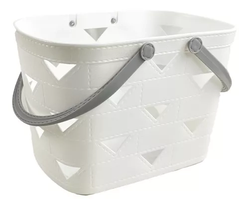 CANASTO ORGANIZADOR PARA BAÑO MULTIUSO CON MANILLAS 26X17X17 - 1