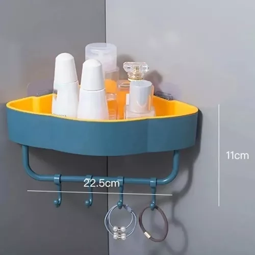 ORGANIZADOR DUCHA BAÑO COCINA ESQUINERO PLASTICO3KG ADHESIVO - 1