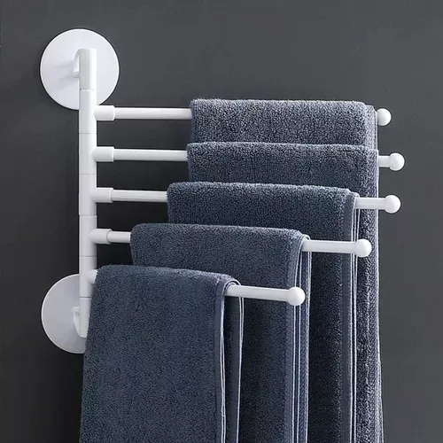 ORGANIZADOR DE TOALLAS COLGADOR DE BAÑO BLANCO PREMIUM - 1