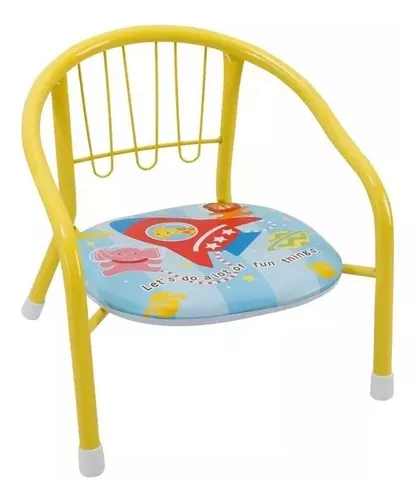 SILLA NIÑOS NIÑAS METÁLICAS VARIOS COLORES Y DISEÑO - 1