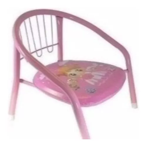 SILLA NIÑOS NIÑAS METÁLICAS VARIOS COLORES Y DISEÑO - 1