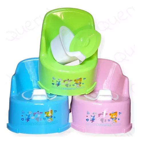PELELA BACINICA ASIENTO APRENDIZAJE NIÑO Y NIÑA BAÑO BEBÉ WC VERDE - 1