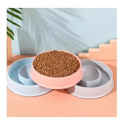 PLATO PERROS DOBLE ANTI ANSIEDAD COME LENTO AGUA - 1