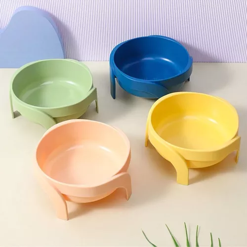 PLATO PERROS Y GATOS COMEDERO KAWAII TAZON GATO ROSA - 1