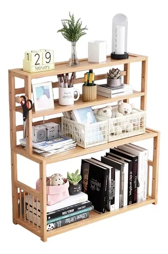 ORGANIZADOR ESTANTE DE COCINA MULTIUSO DE MADERA 66X60X23 - 1