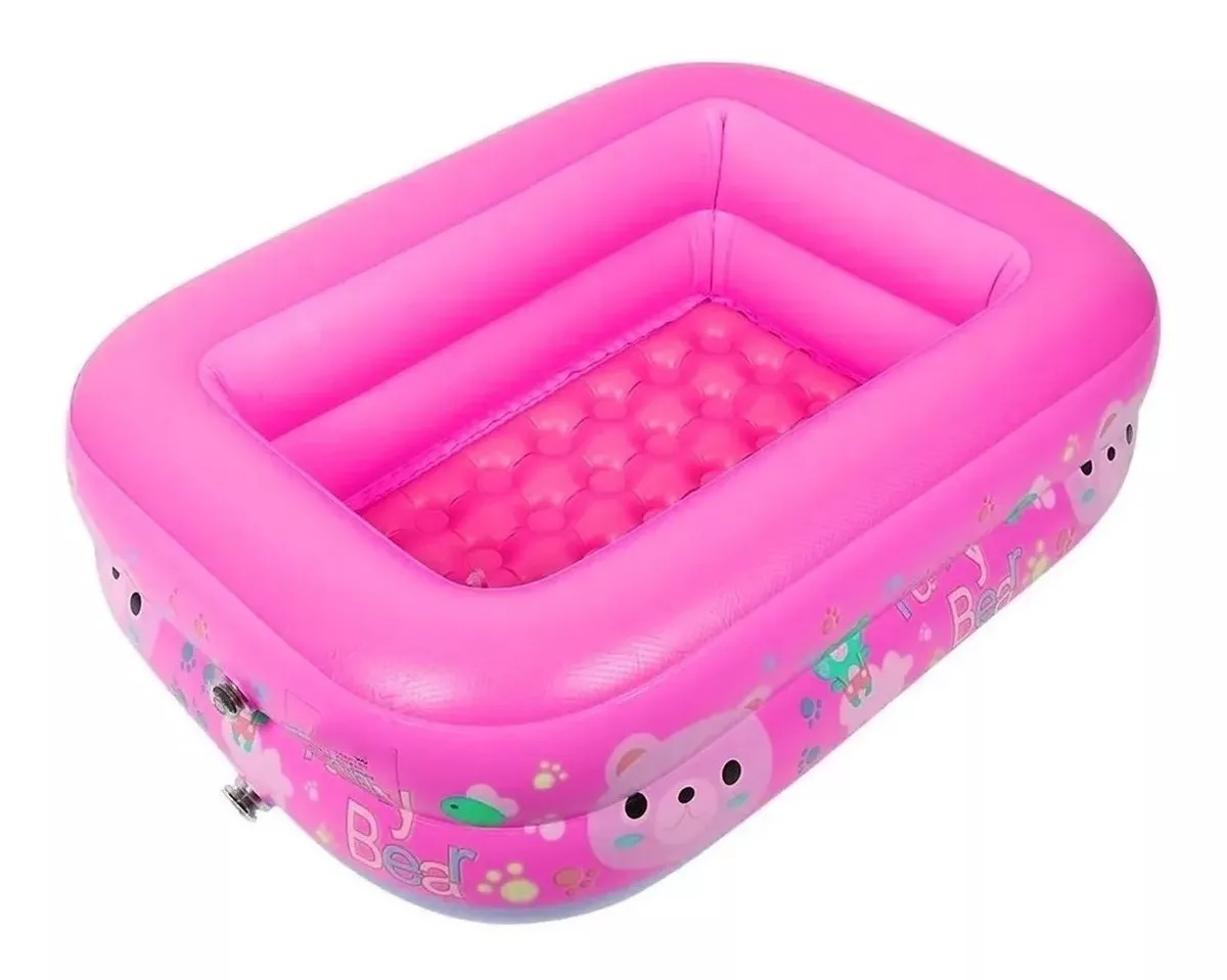PISCINA INFLABLE 1.2MTS RECTANGULAR FONDO ACOLCHADA COLORES - 1