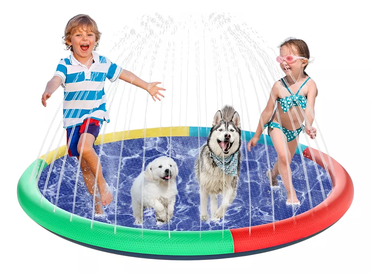PISCINA INFLABLE NIÑOS MASCOTAS FUENTE 170 CM - 1
