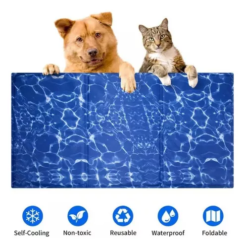 MANTA PERROS Y GATOS GEL FRIO REFRESCANTE 90X50CM L NORPLAT AGUA - 1