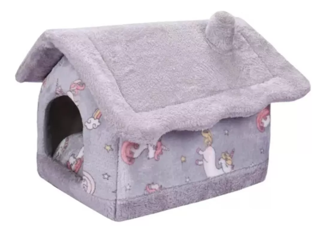 CASA CAMA PARA MASCOTAS FELPA SUPER SUAVE TALLA M - 1