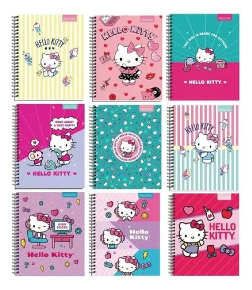 PACK 10 CUADERNO UNIVERSITARIO HELLO KITTY PROARTE - 1