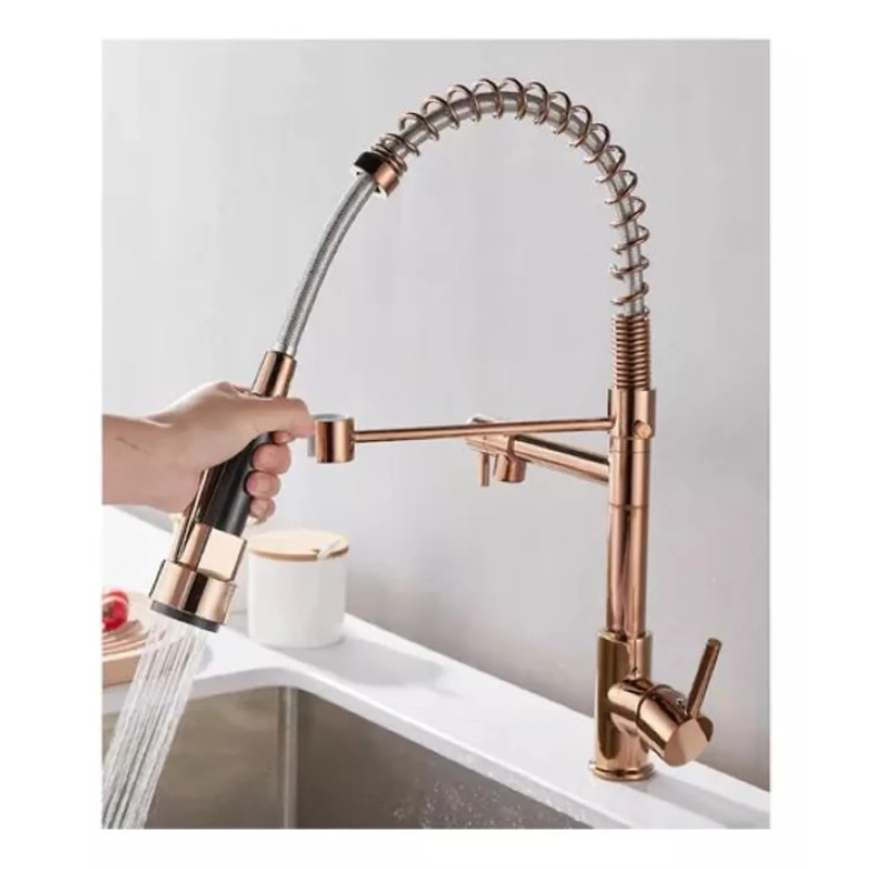 LLAVE DE LAVAPLATOS TRIPLE ACERO INOXIDABLE GRIFO 360° - 1