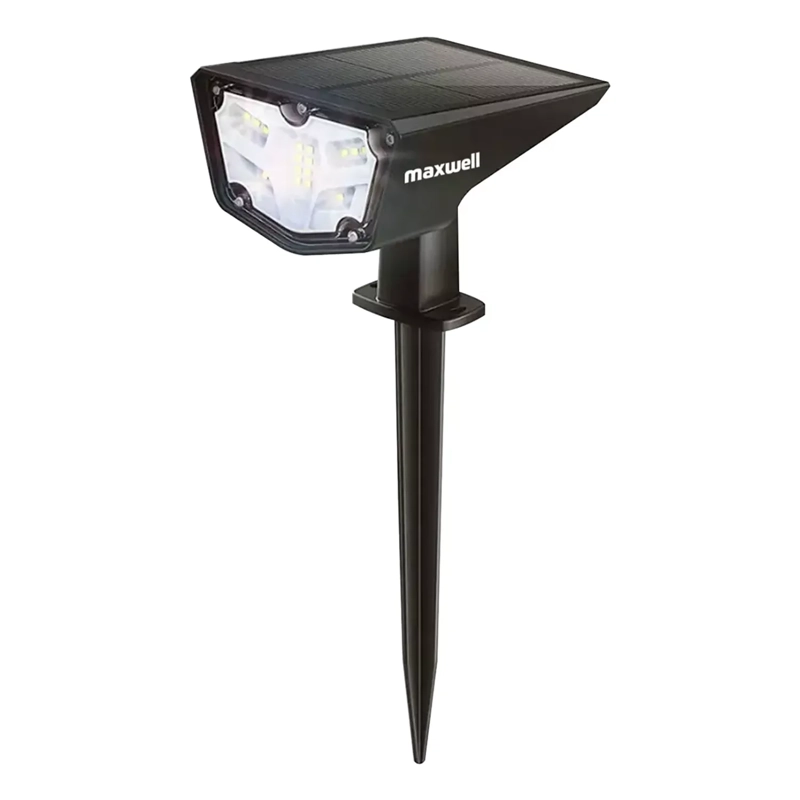 FOCO ESTACA LED SOLAR JARDIN MAXWELL IMPERMEABLE LUZ CALIDA-SOL - 1